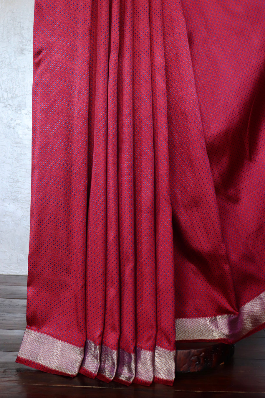 Purple & Maroon Do Rukhi Resham Handwoven Banarasi Tanchoi Silk Saree