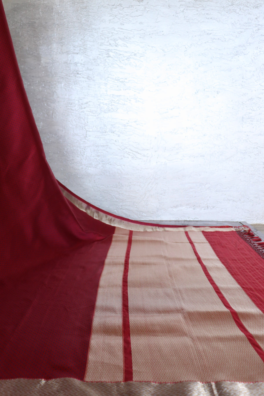 Purple & Maroon Do Rukhi Resham Handwoven Banarasi Tanchoi Silk Saree