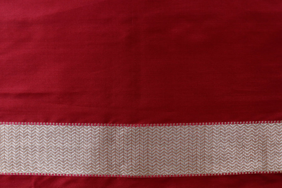 Purple & Maroon Do Rukhi Resham Handwoven Banarasi Tanchoi Silk Saree