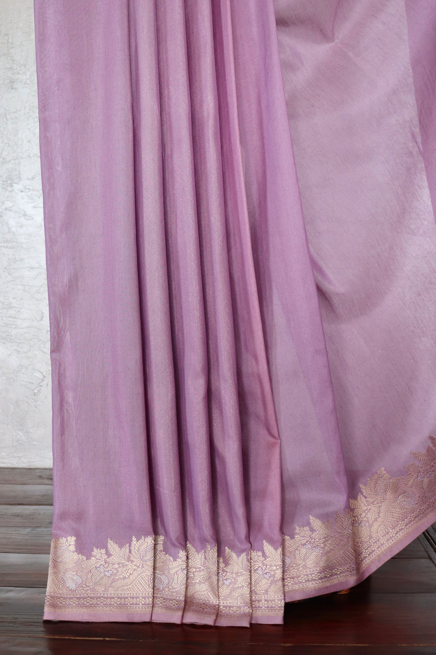 Lilac Sona Rupa Pure Silk Handloom Banarasi Saree