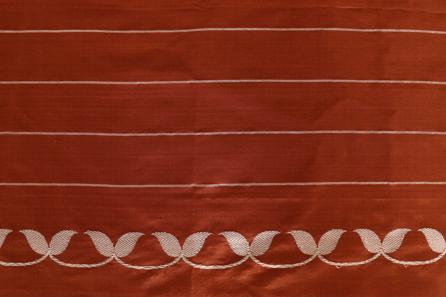 Rust Kadhua Meenadar Banarsi Handloom Saree