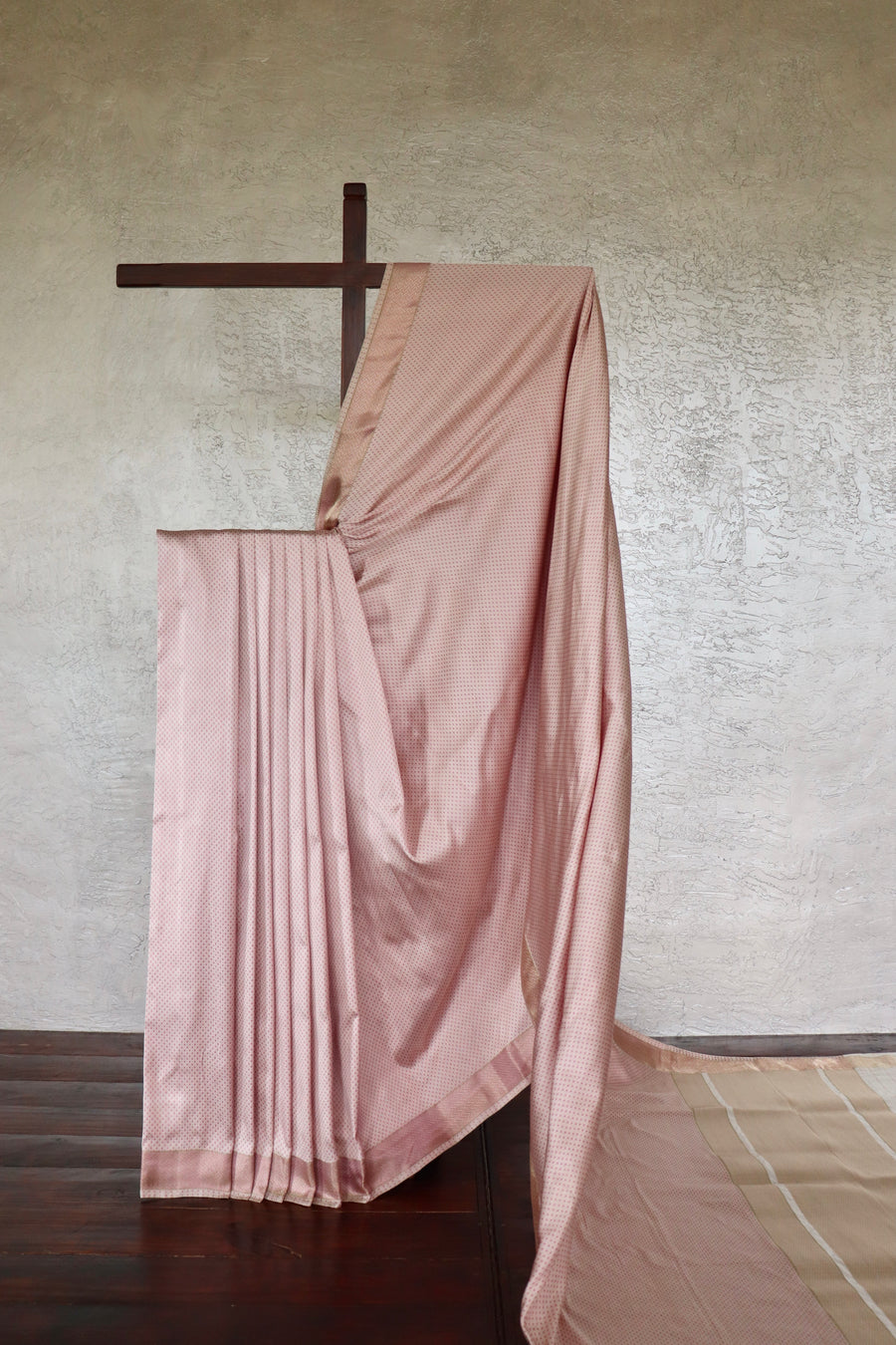 Blush Pink Butidar Banarsi Silk Saree — SKU 2027180801