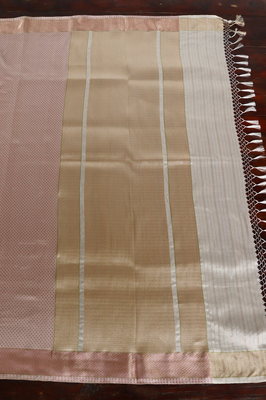 Blush Pink Butidar Banarsi Silk Saree — SKU 2027180801