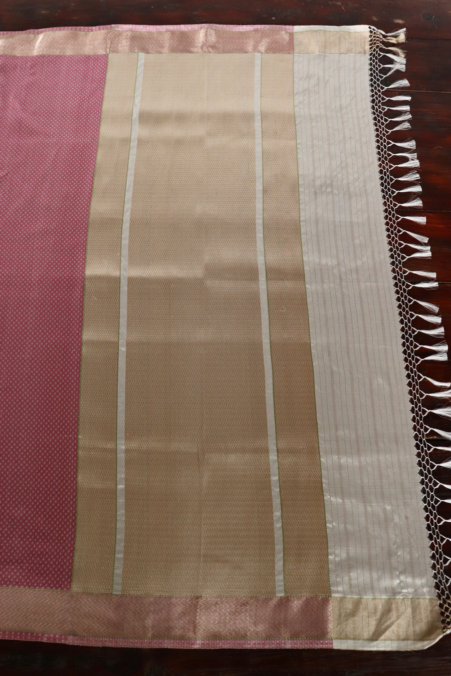 Blush Pink Butidar Banarsi Silk Saree — SKU 2027180801