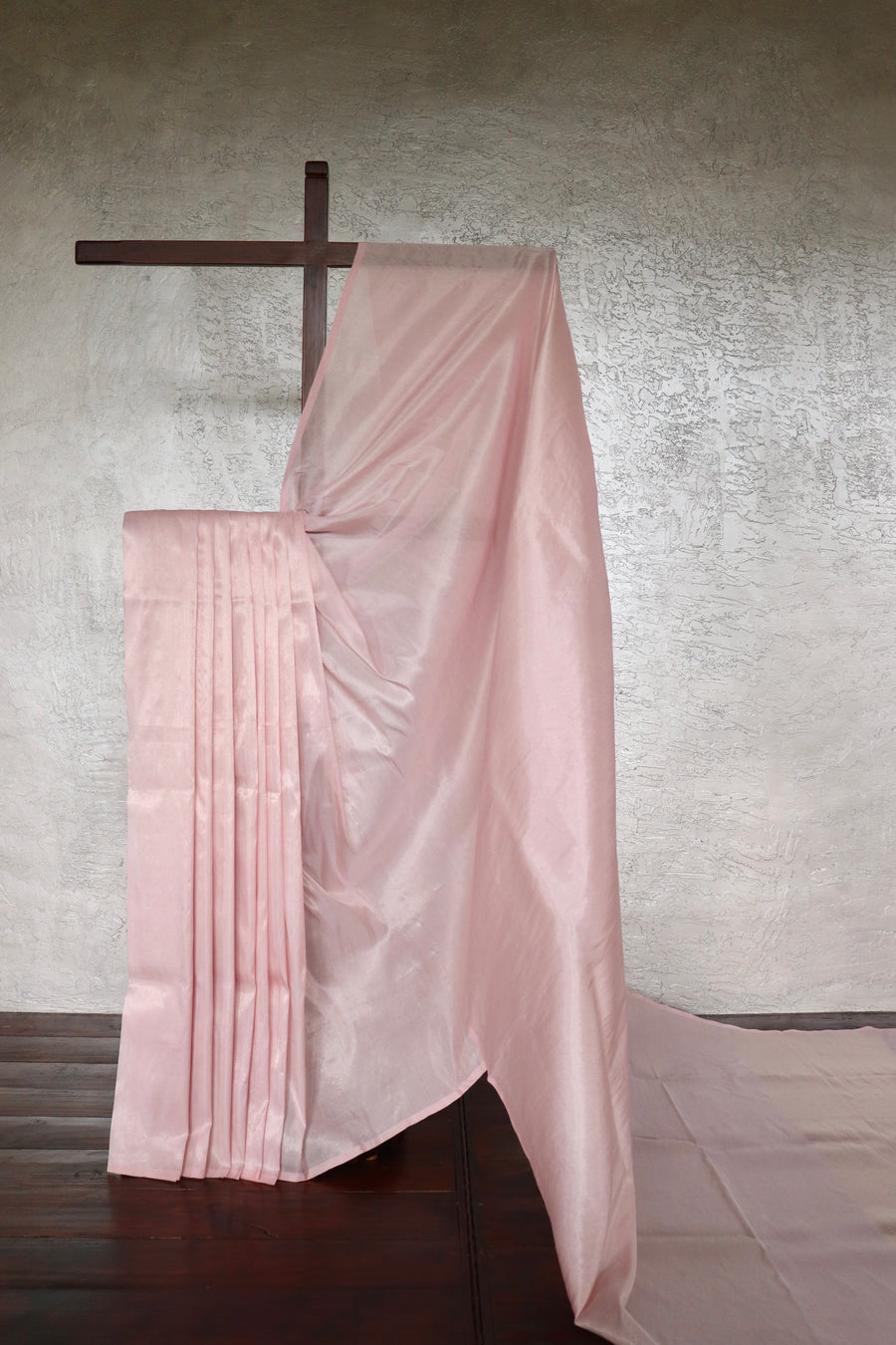 Pink Tissue Silk Banarasi Handwoven Saree