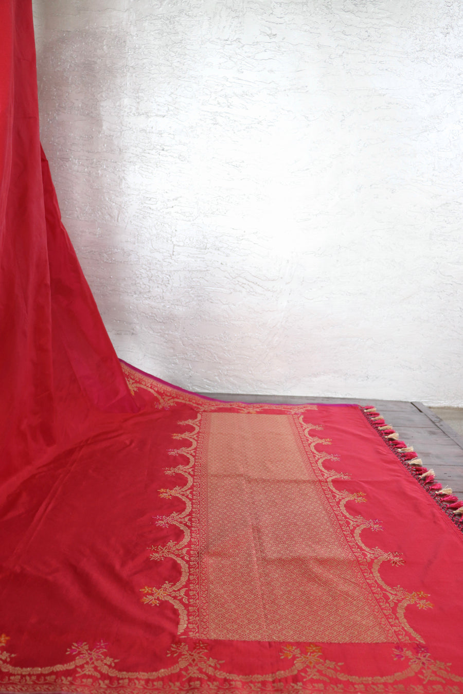 Pink Meenadar Kadhua Banarasi Handwoven Silk Sarees