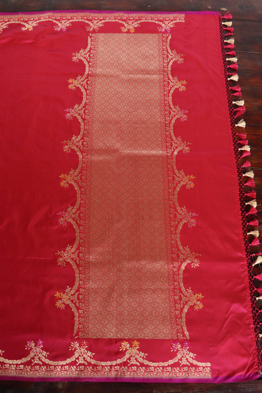 Pink Meenadar Kadhua Banarasi Handwoven Silk Sarees