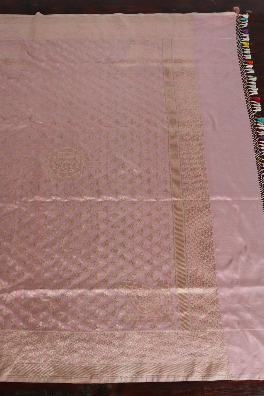Multicolor Banarasi Rangkaat Pure Silk Handloom Saree