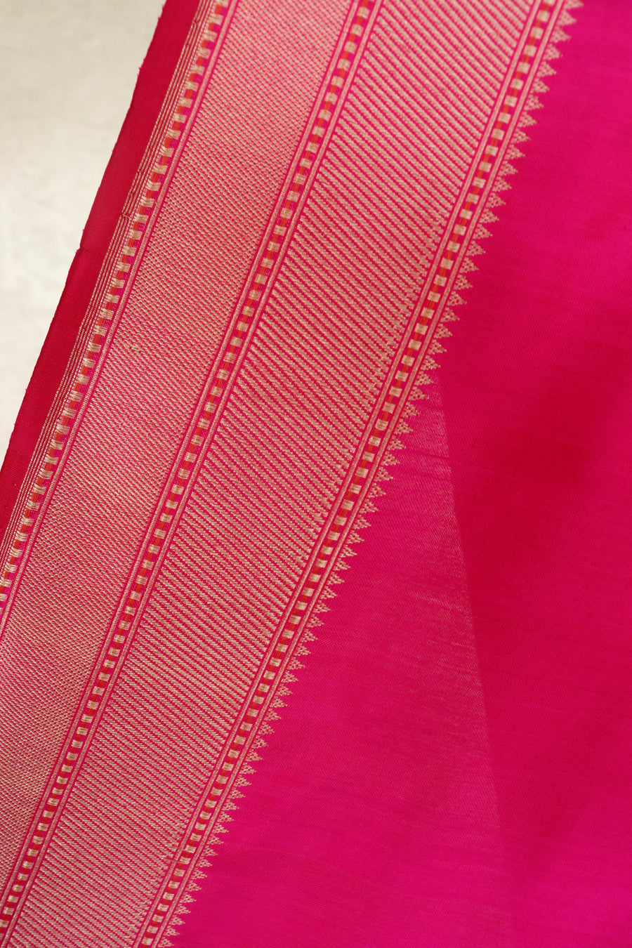 Rani Pink Kadhua Motif Pure Katan Silk Handloom Saree