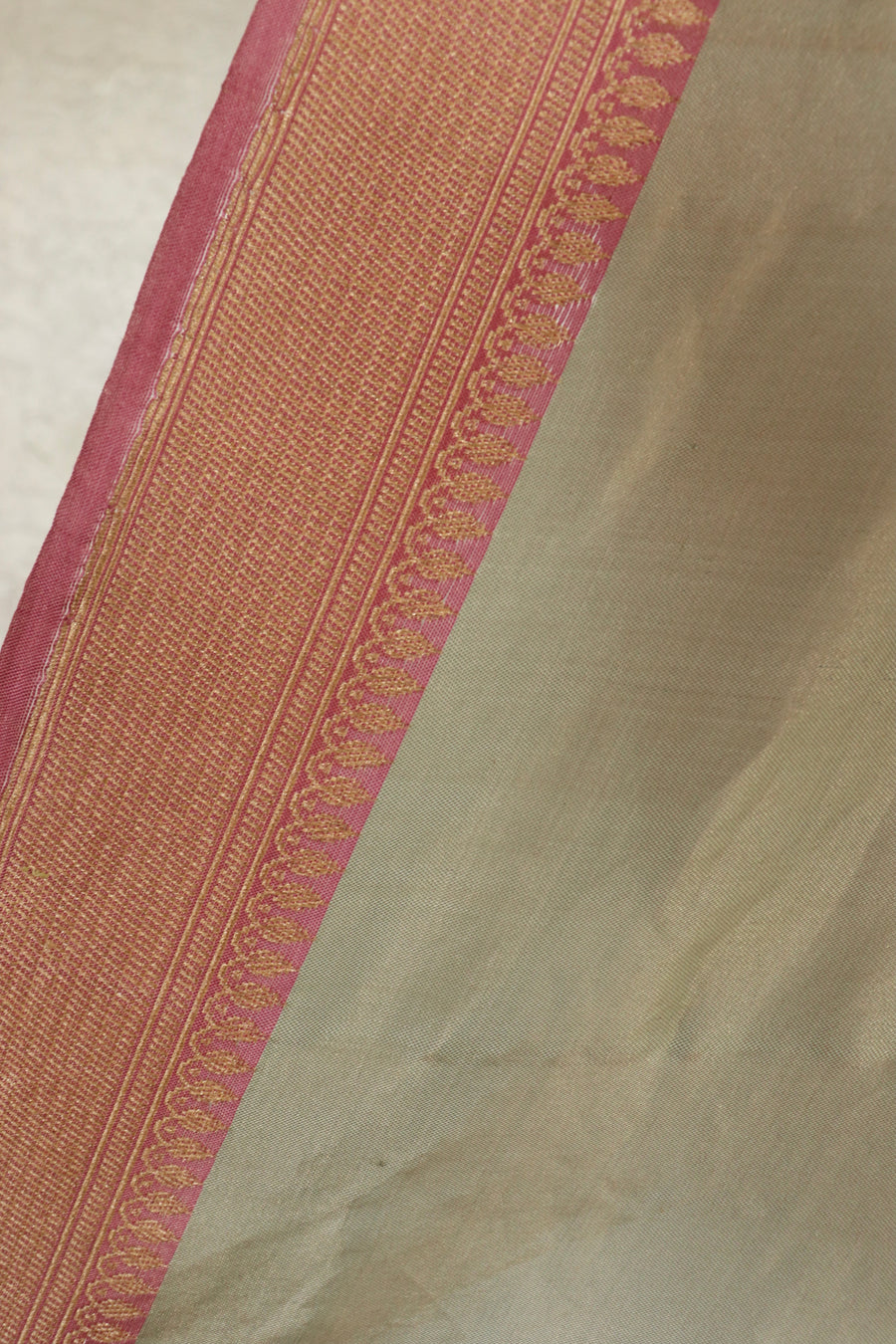 Pink With Sky Blue Tissue With Meenadar Silk Kadiyal Banarasi Saree