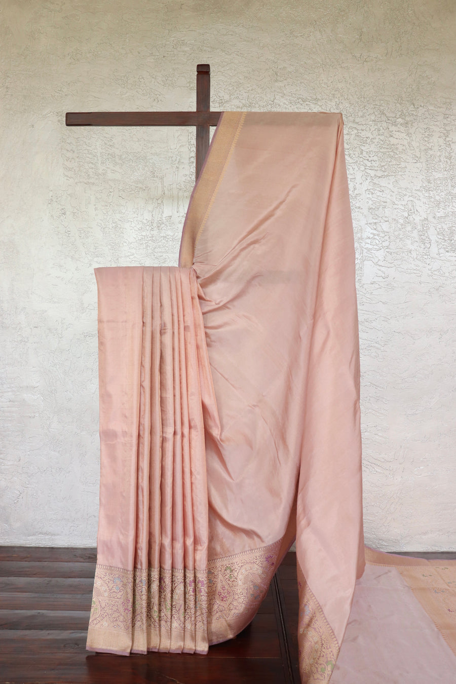 Baby Pink & Baby Purple Tissue With Meenadar Silk | Stuti Weaves