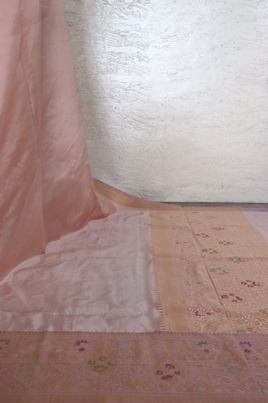 Baby Pink & Baby Purple Tissue With Meenadar Silk | Stuti Weaves