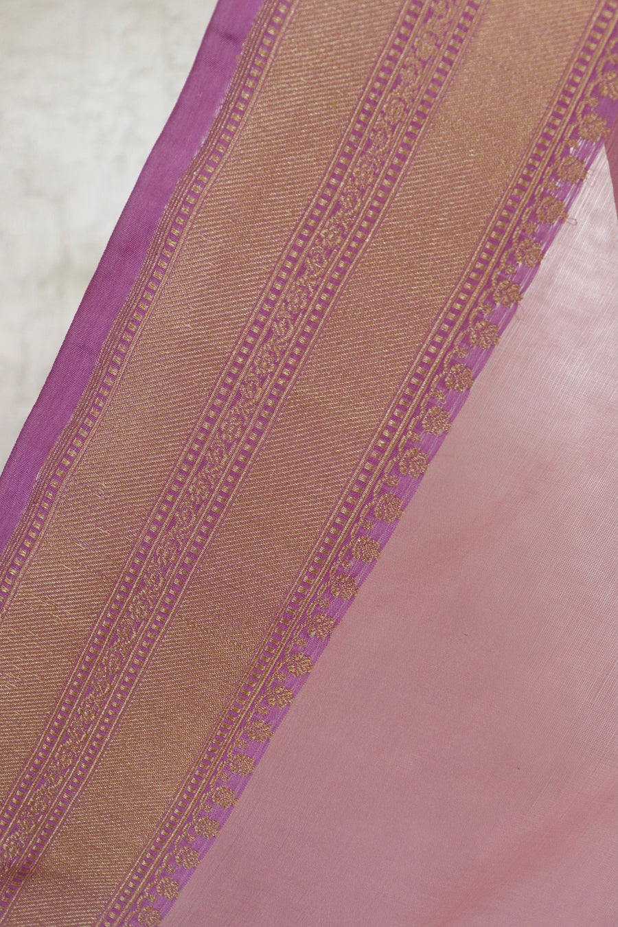 Pink Kadhua Pure Kora Silk Banarasi Saree | Stuti Weaves