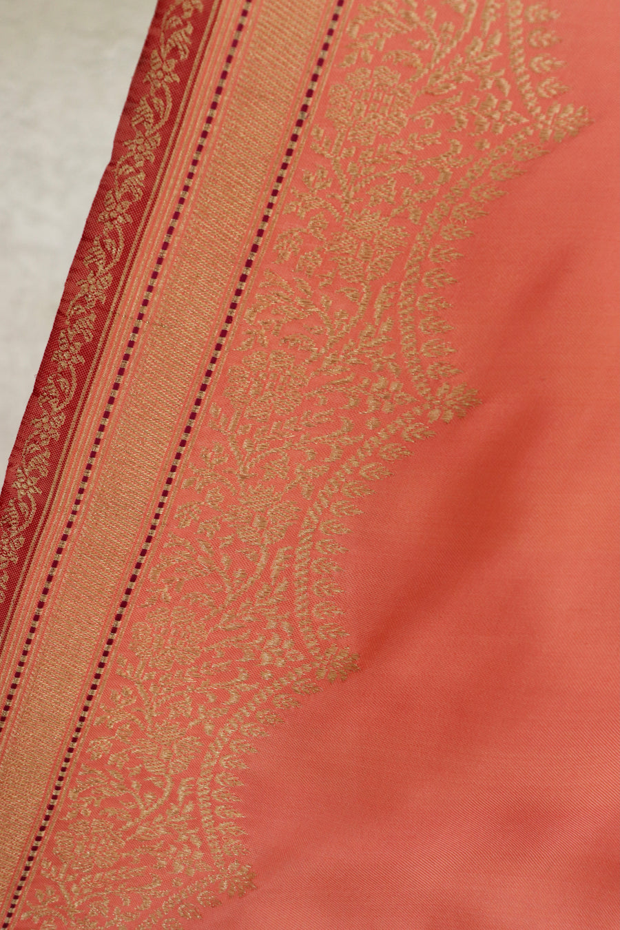 Rose Butterfly Motif Pure Silk Handloom Banarsi Saree