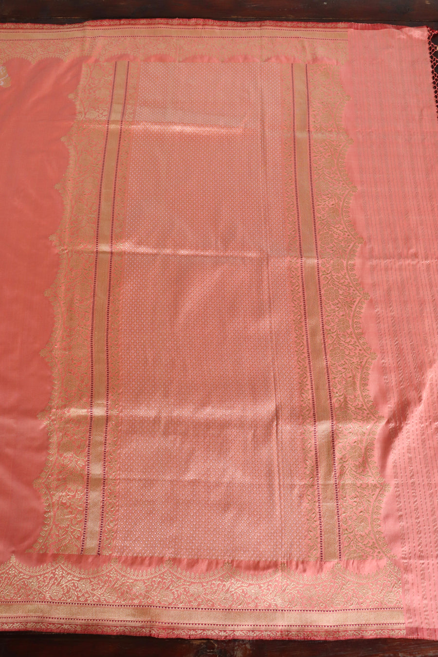 Rose Butterfly Motif Pure Silk Handloom Banarsi Saree