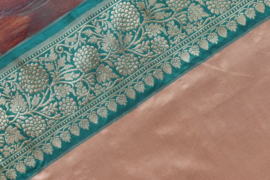 Blouse piece for Beige & Green Kadiyal Katan saree