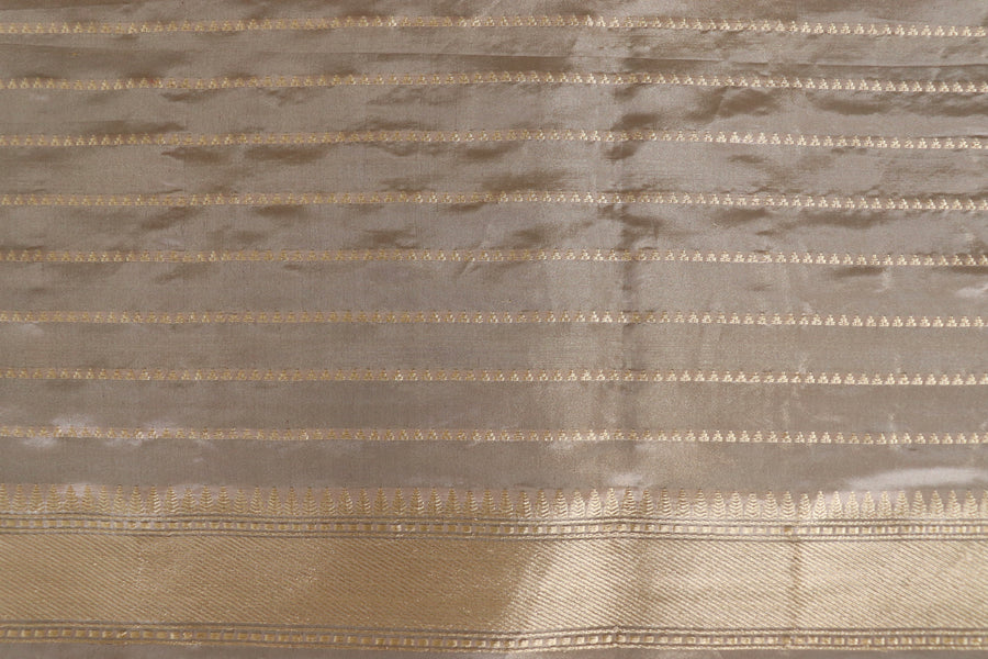 Grey Kadhua Pure Katan Silk Handloom Banarsi Saree