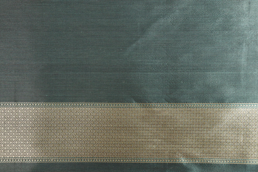 Deep Green Tissue Silk Banarasi Handwoven Saree