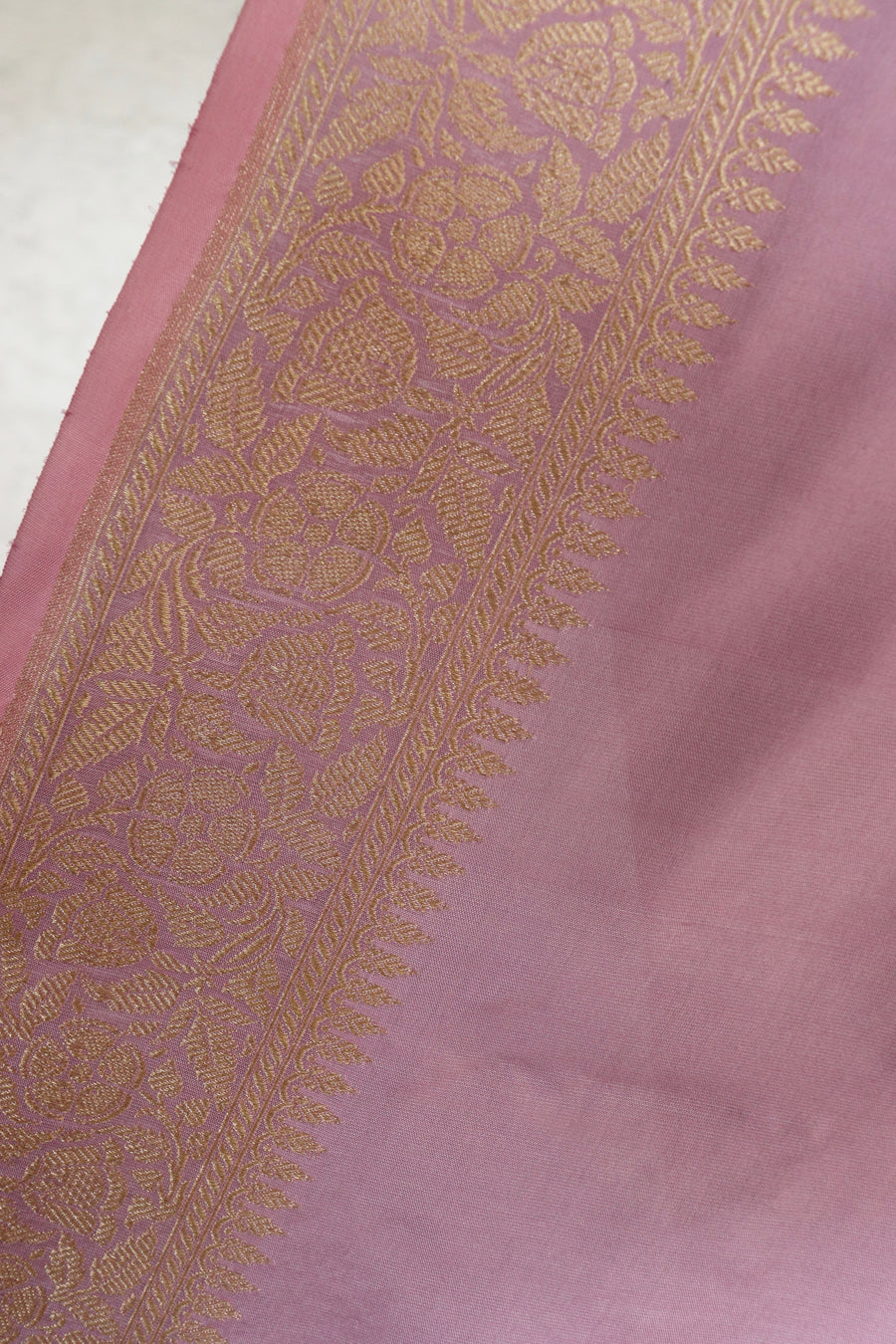 Lilac Alfi Pure Silk Handloom Banarasi Saree