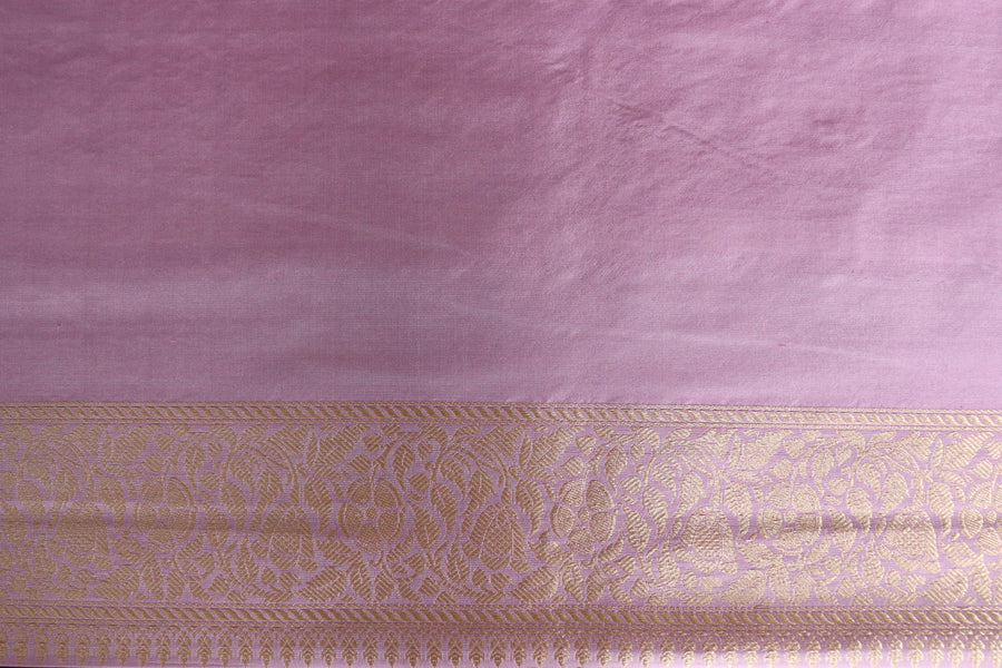 Lilac Alfi Pure Silk Handloom Banarasi Saree