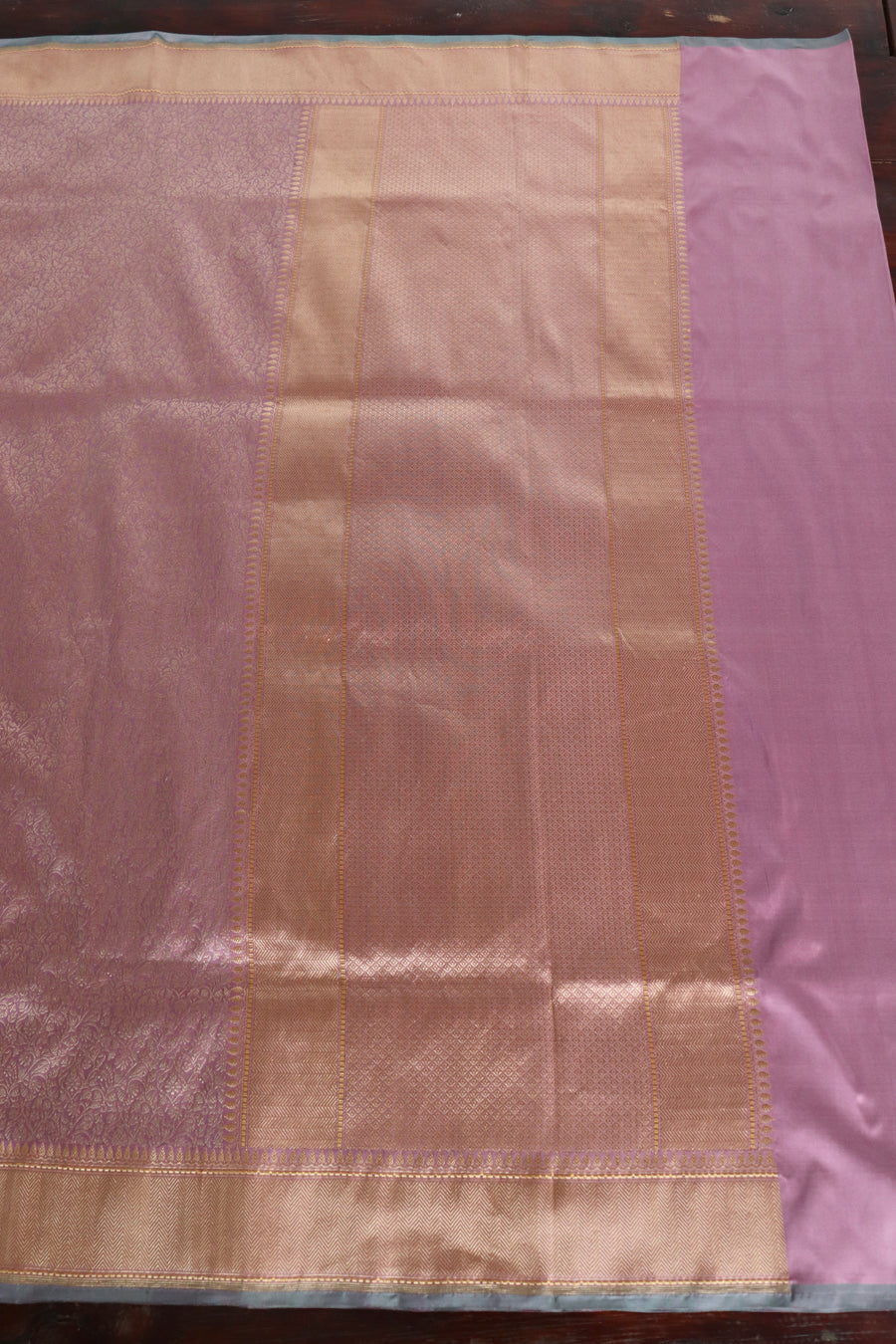 Mauve Brocade Jaal Pure Silk Handloom Banarasi Saree