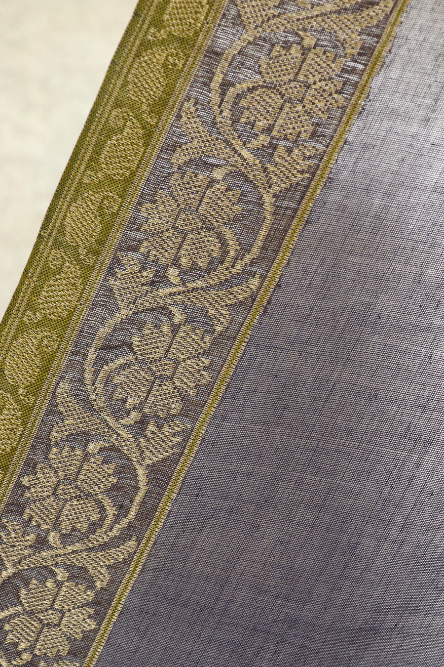 Navy Meenakari Buti Cotton Kadhua Motif Banarasi Handloom Saree