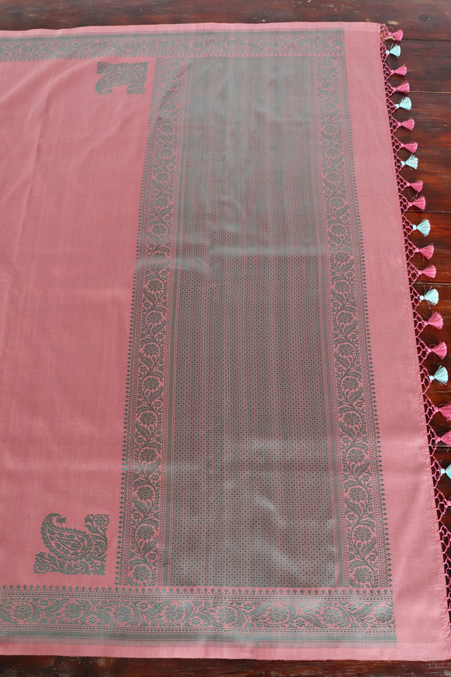 Pink Kuniya Pure Silk Handloom Banarsi Saree