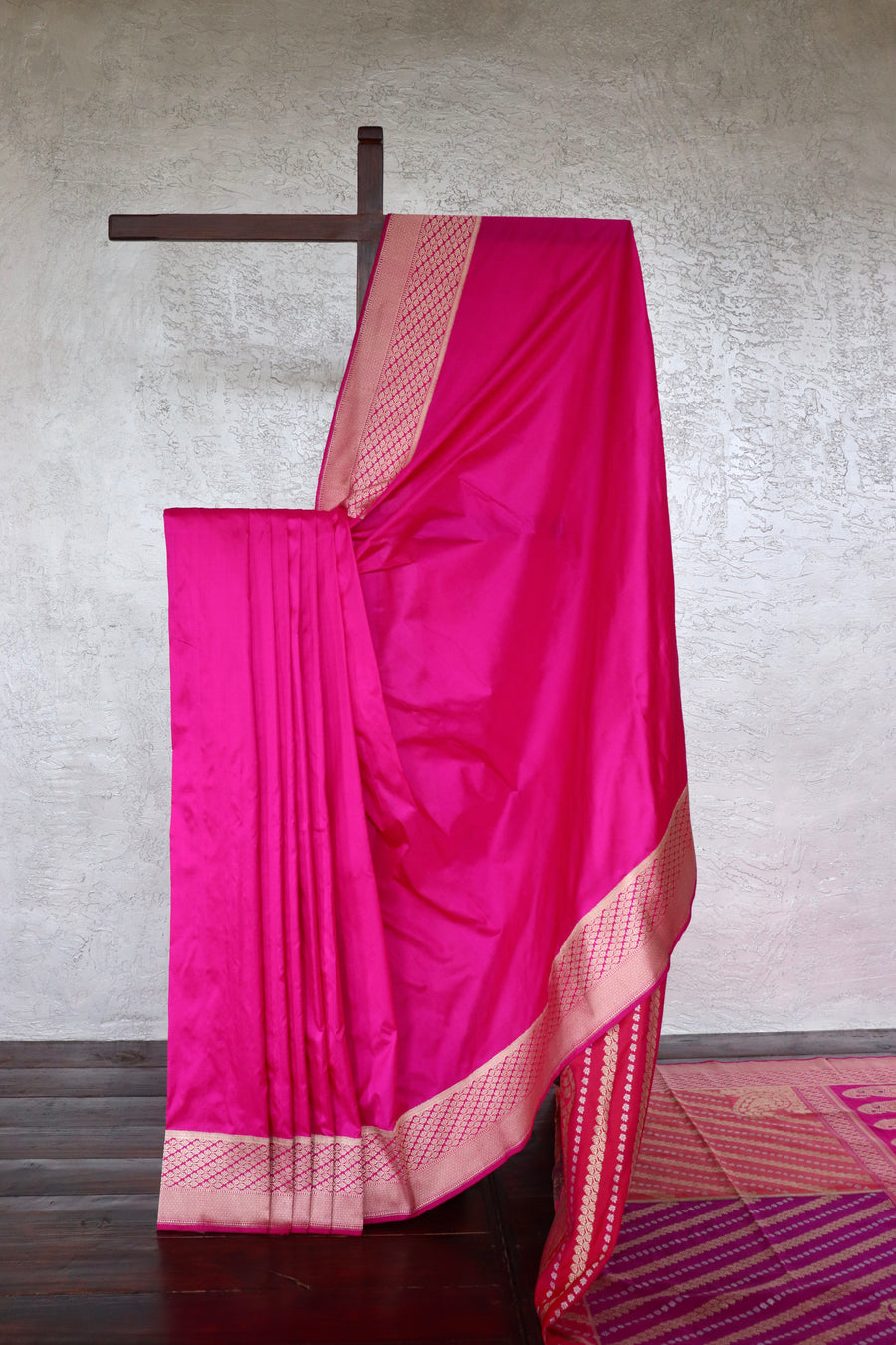 Multicolor Banarsi Rangkaat Pure Silk Handloom Saree