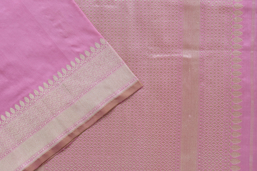 Taffy Pink Guldasta Motif Pure Silk Saree | Stuti Weaves
