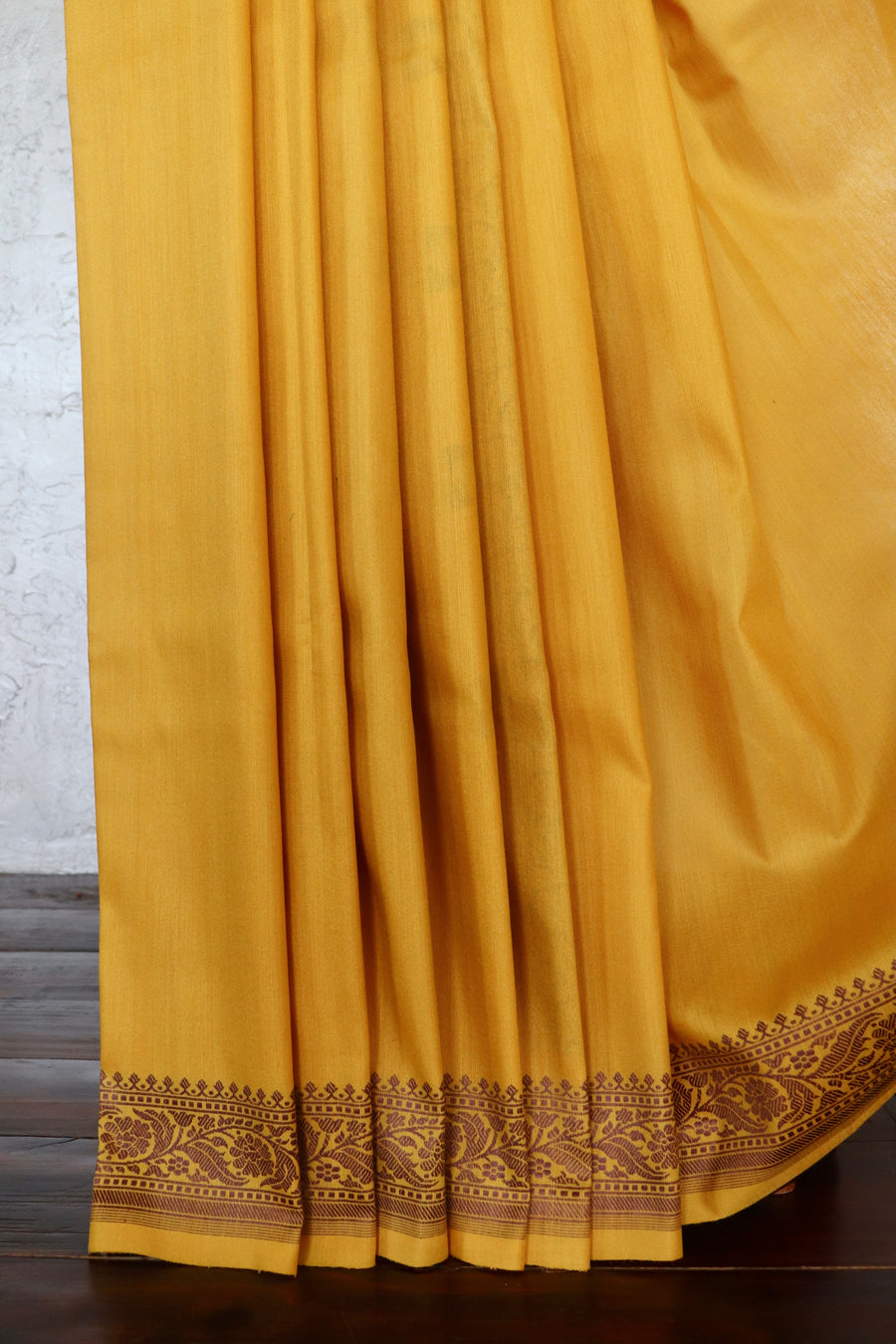 Yellow Kadhua Kuniya Pure Silk Handloom Saree