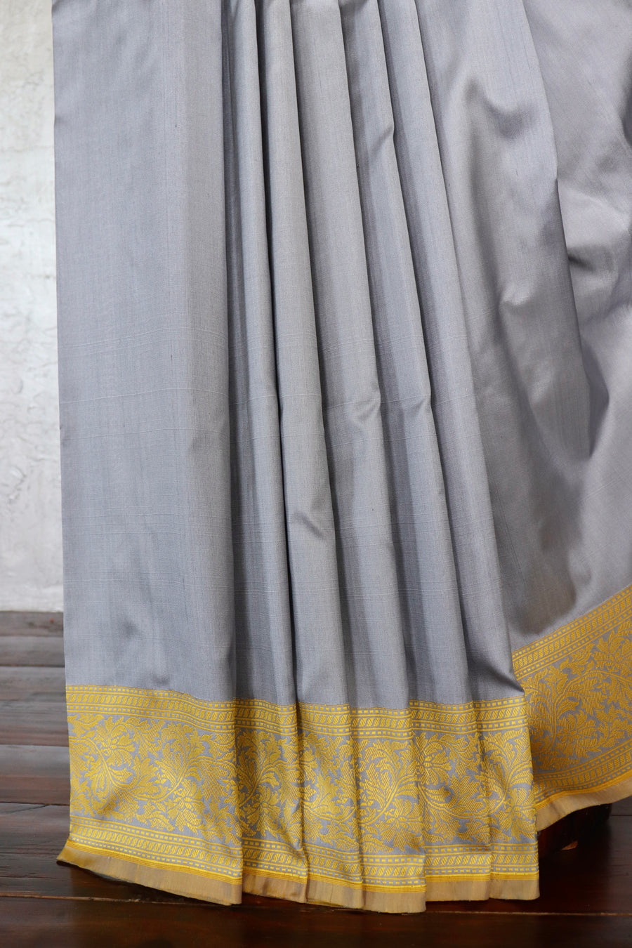 Light Blue Kuniya Pure Silk Handloom Banarsi Saree