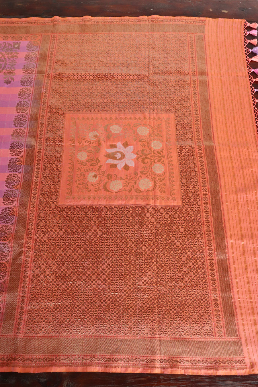 Multicolor Silk Kadhua Handloom Banarsi Saree