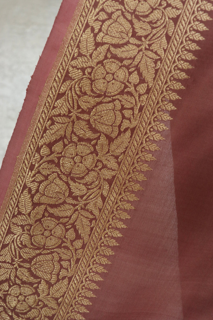 Mauve Alfi Pure Silk Handloom Banarasi Saree
