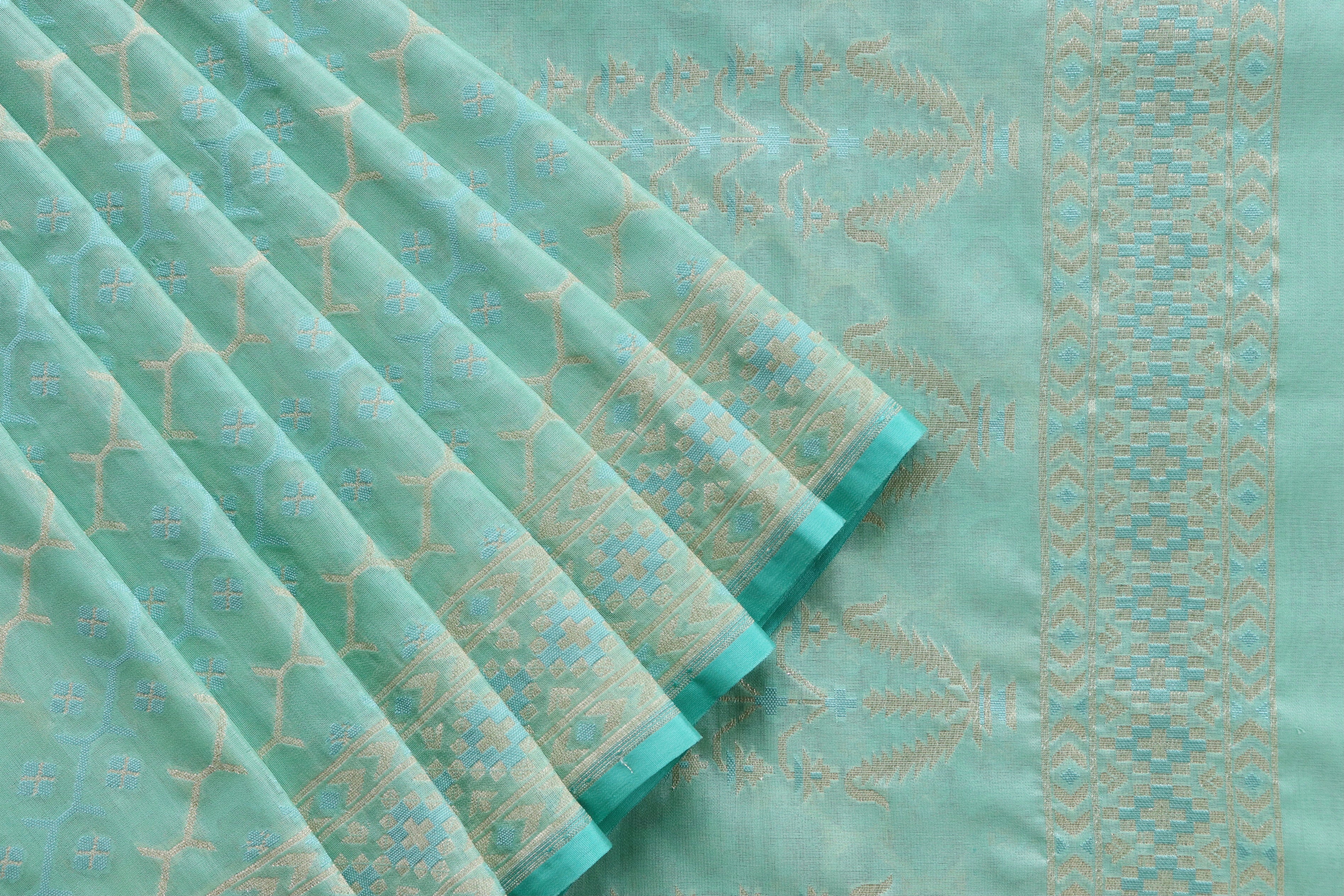 Sea Green Summer Silk Handwoven Banarasi Silk Saree