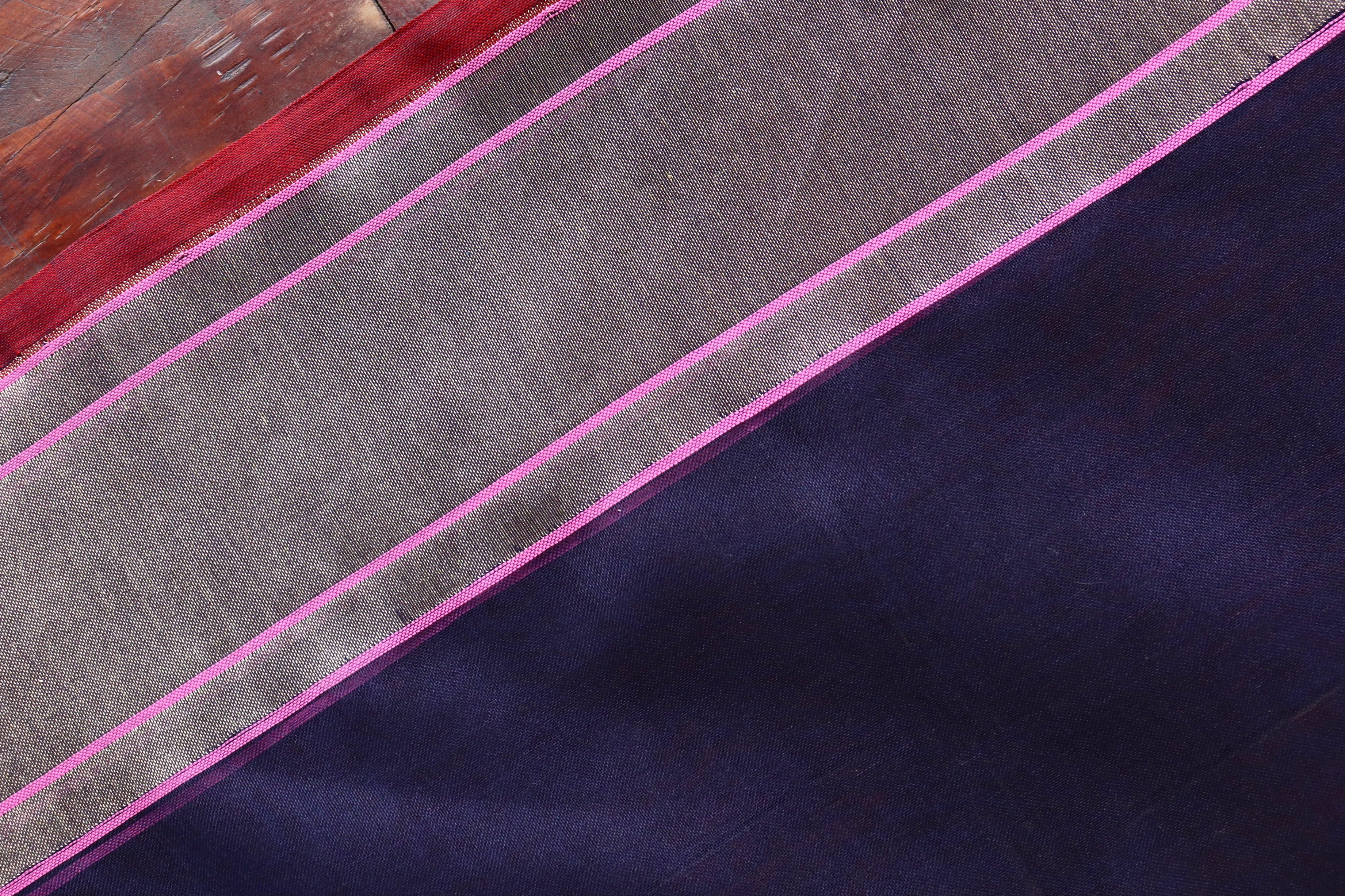 Blue Pure Kora Silk Handloom Banarasi Saree
