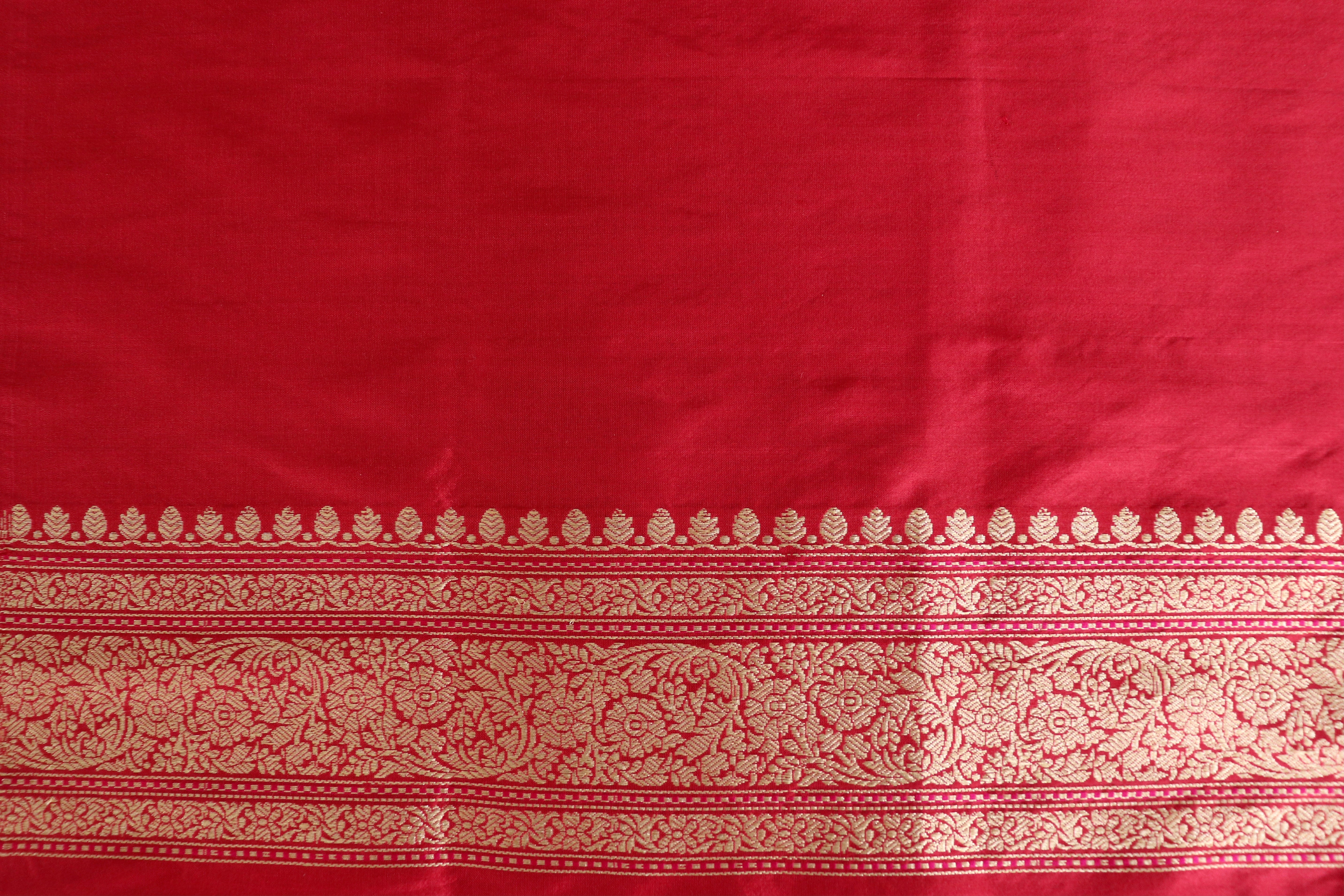 Red Kimkhab Pure Silk Banarasi Handloom Saree