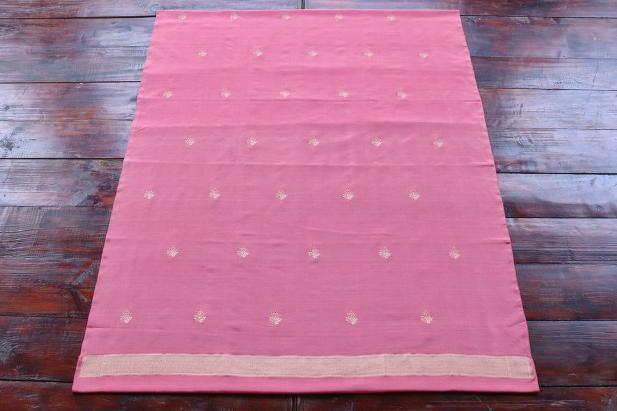 Light Pink Meenakari Buti Banarasi Silk By Cotton Suit Set