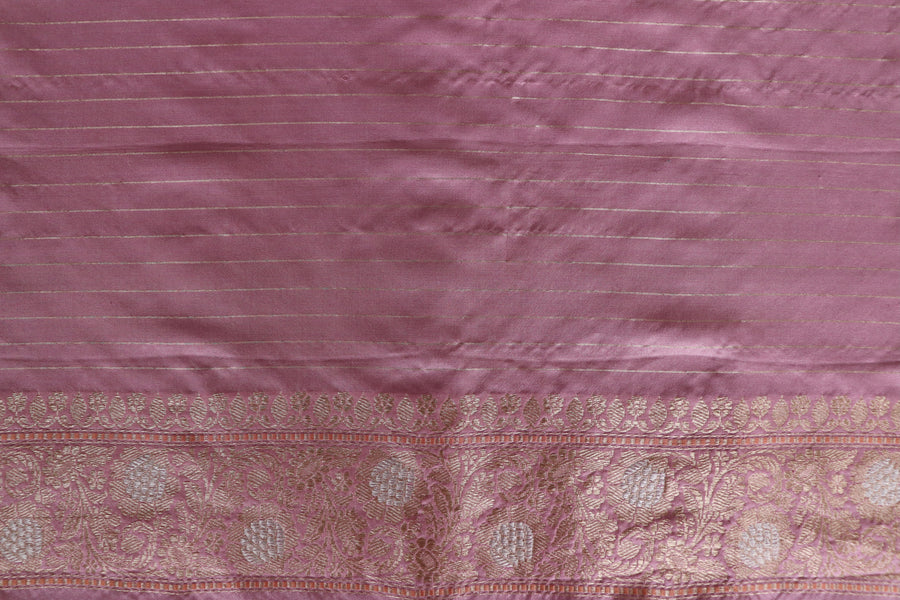 Blush Floral Booti Handloom Banarasi Organza Silk Saree
