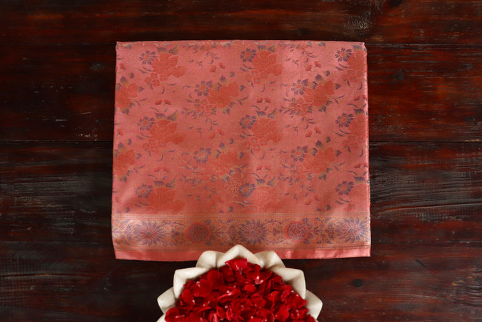 Rose Tanchoi Banarsi Silk Saree - photo 7