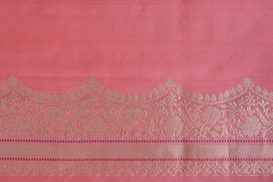 Rose Butterfly Motif Pure Silk Handloom Banarsi Saree