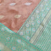 Handloom, Banarasi Handloom Saree, Alfi Saree, Tilfi Saree, Tilfi Saree Banaras, Tilfi, Banarasi Bunkar, Banarasi Bridal Wear, BridalWear, Banarasi Handloom Banarasi Peach & Firozi Kora By Tissue Silk Banarasi Saree Banarasi Saree