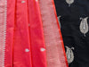 Handloom, Banarasi Handloom Saree, Alfi Saree, Tilfi Saree, Tilfi Saree Banaras, Tilfi, Banarasi Bunkar, Banarasi Bridal Wear, BridalWear, Banarasi Handloom Banarasi Black and Pink Kadhua Pure Silk Handloom Banarasi Suit Banarasi Saree