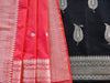Handloom, Banarasi Handloom Saree, Alfi Saree, Tilfi Saree, Tilfi Saree Banaras, Tilfi, Banarasi Bunkar, Banarasi Bridal Wear, BridalWear, Banarasi Handloom Banarasi Black and Pink Kadhua Pure Silk Handloom Banarasi Suit Banarasi Saree