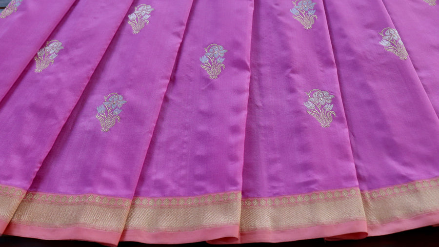 Blouse piece for Pink Nargis pure silk Banarasi saree
