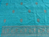 Handloom, Banarasi Handloom Saree, Alfi Saree, Tilfi Saree, Tilfi Saree Banaras, Tilfi, Banarasi Bunkar, Banarasi Bridal Wear, BridalWear, Banarasi Handloom Banarasi Sky Blue & Grey Kadhua Tussar Silk Handwoven Suit Material Banarasi Saree