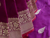 Handloom, Banarasi Handloom Saree, Alfi Saree, Tilfi Saree, Tilfi Saree Banaras, Tilfi, Banarasi Bunkar, Banarasi Bridal Wear, BridalWear, Banarasi Handloom Banarasi Purple Aisha Motif Pure Silk Handloom Banarasi Saree Banarasi Saree