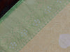 Handloom, Banarasi Handloom Saree, Alfi Saree, Tilfi Saree, Tilfi Saree Banaras, Tilfi, Banarasi Bunkar, Banarasi Bridal Wear, BridalWear, Banarasi Handloom Banarasi Ivory & Green Tanchoi Pure Silk Handloom Banarasi Saree Banarasi Saree