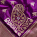 Handloom, Banarasi Handloom Saree, Alfi Saree, Tilfi Saree, Tilfi Saree Banaras, Tilfi, Banarasi Bunkar, Banarasi Bridal Wear, BridalWear, Banarasi Handloom Banarasi Rich Purple Kadhua Pure Silk Handloom Banarasi Saree Banarasi Saree