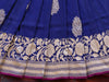 Handloom, Banarasi Handloom Saree, Alfi Saree, Tilfi Saree, Tilfi Saree Banaras, Tilfi, Banarasi Bunkar, Banarasi Bridal Wear, BridalWear, Banarasi Handloom Banarasi Royal Blue Pure Tussar Silk Handloom Banarasi Saree Banarasi Saree
