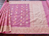 Handloom, Banarasi Handloom Saree, Alfi Saree, Tilfi Saree, Tilfi Saree Banaras, Tilfi, Banarasi Bunkar, Banarasi Bridal Wear, BridalWear, Banarasi Handloom Banarasi Light Pink Guldasta Motif Pure Kora Silk Handloom Saree Banarasi Saree